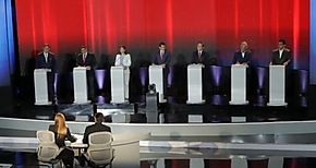 Primer debate presidencial lleno de diatribas y promesas