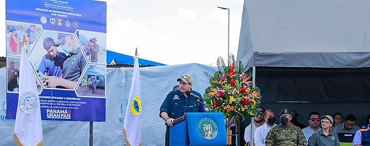 Vicepresidente Carrizo Jaén inauguró estación temporal de recepción migratoria en Darién