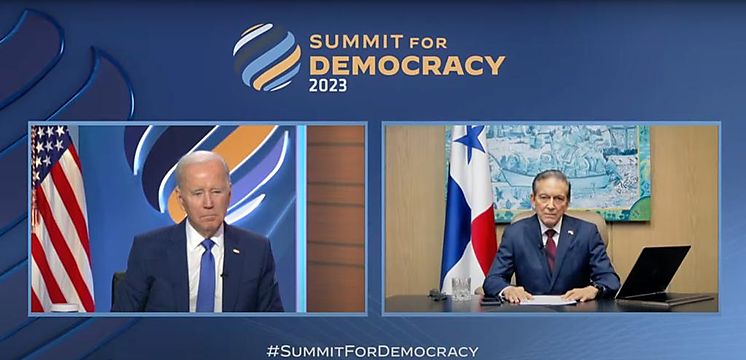 Presidente Cortizo particip en Cumbre de la Democracia moderada por mandatario Joe Biden