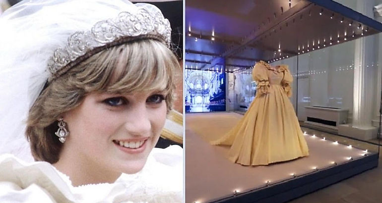 Vestido de novia de la princesa Diana se exhibe por primera vez en 25 años